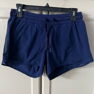 LuLuLemon Navy Hotty Hot Shorts